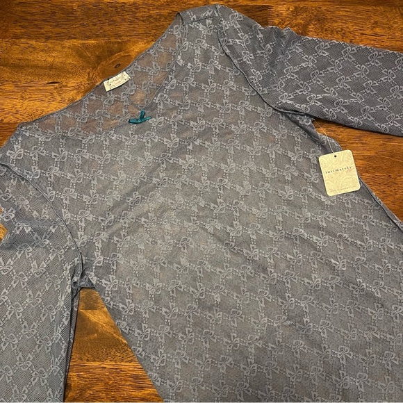 NWT FREE PEOPLE From Me To You Long Sleeve / Dusty Blue Grey Size Small - Picture 2 of 13